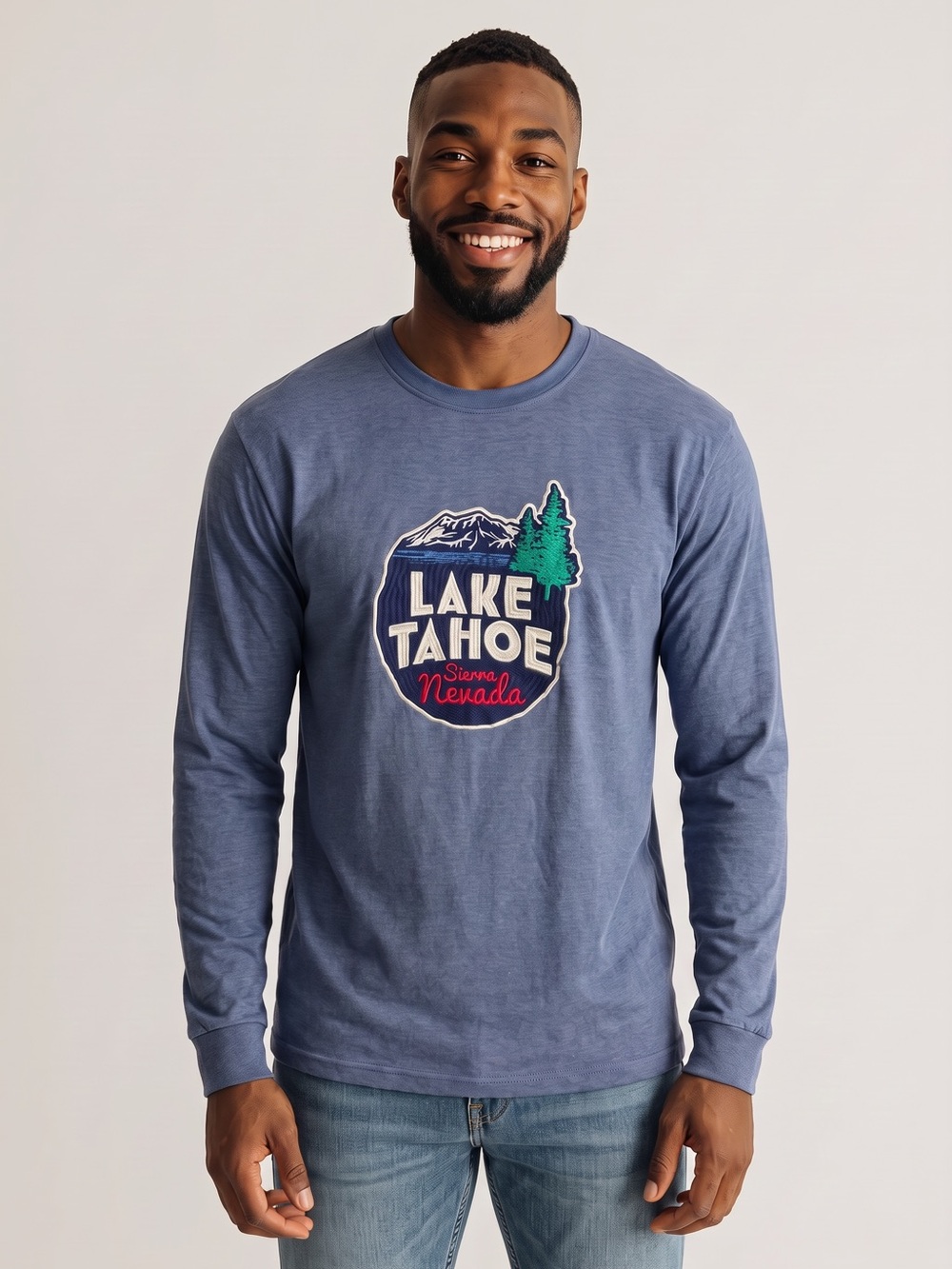 Red Jacket Lake Tahoe Embroidered Long Sleeve Shirt Sierra Nevada